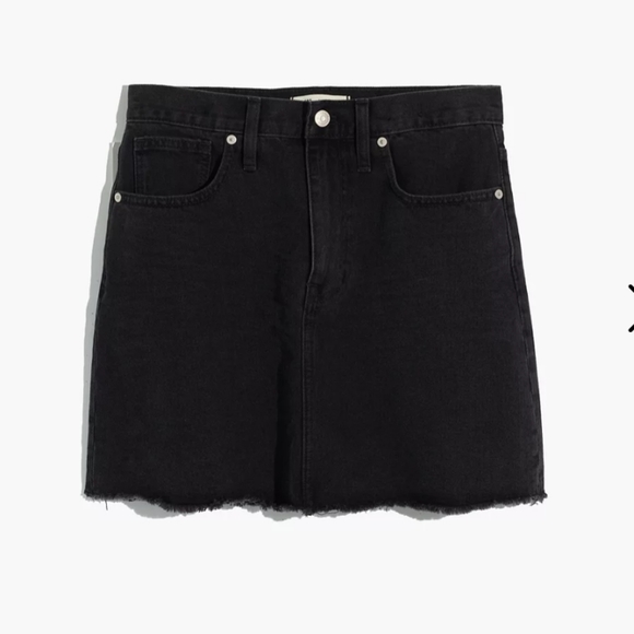 Madewell Rigid Denim A-line Mini Skirt Lunar Wash - Picture 2 of 16